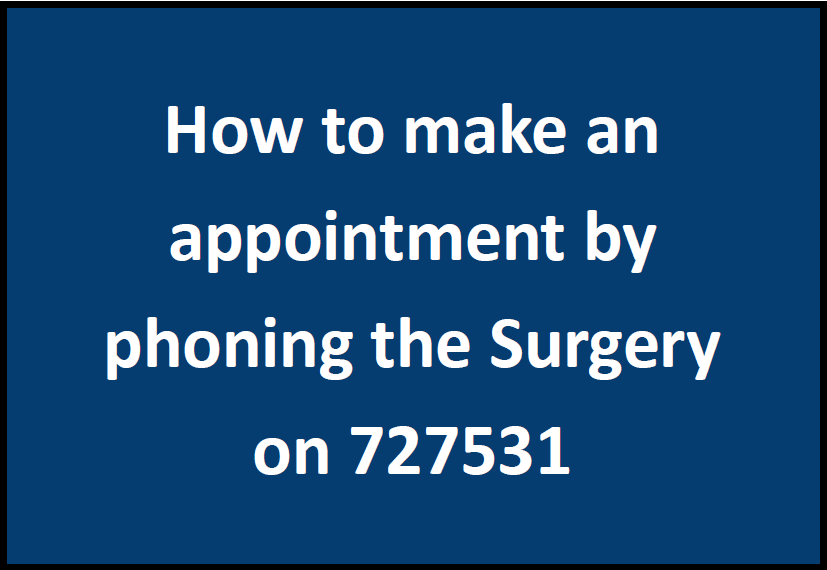 By phoning the surgery